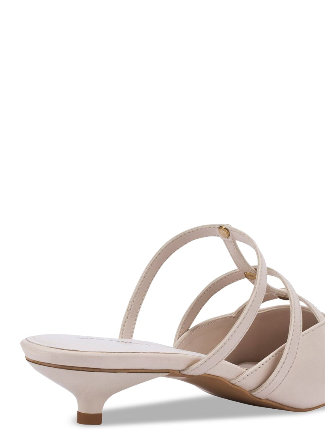 Lino Perros Solid Kitten Heel Open Back Mules