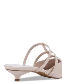 Lino Perros Solid Kitten Heel Open Back Mules