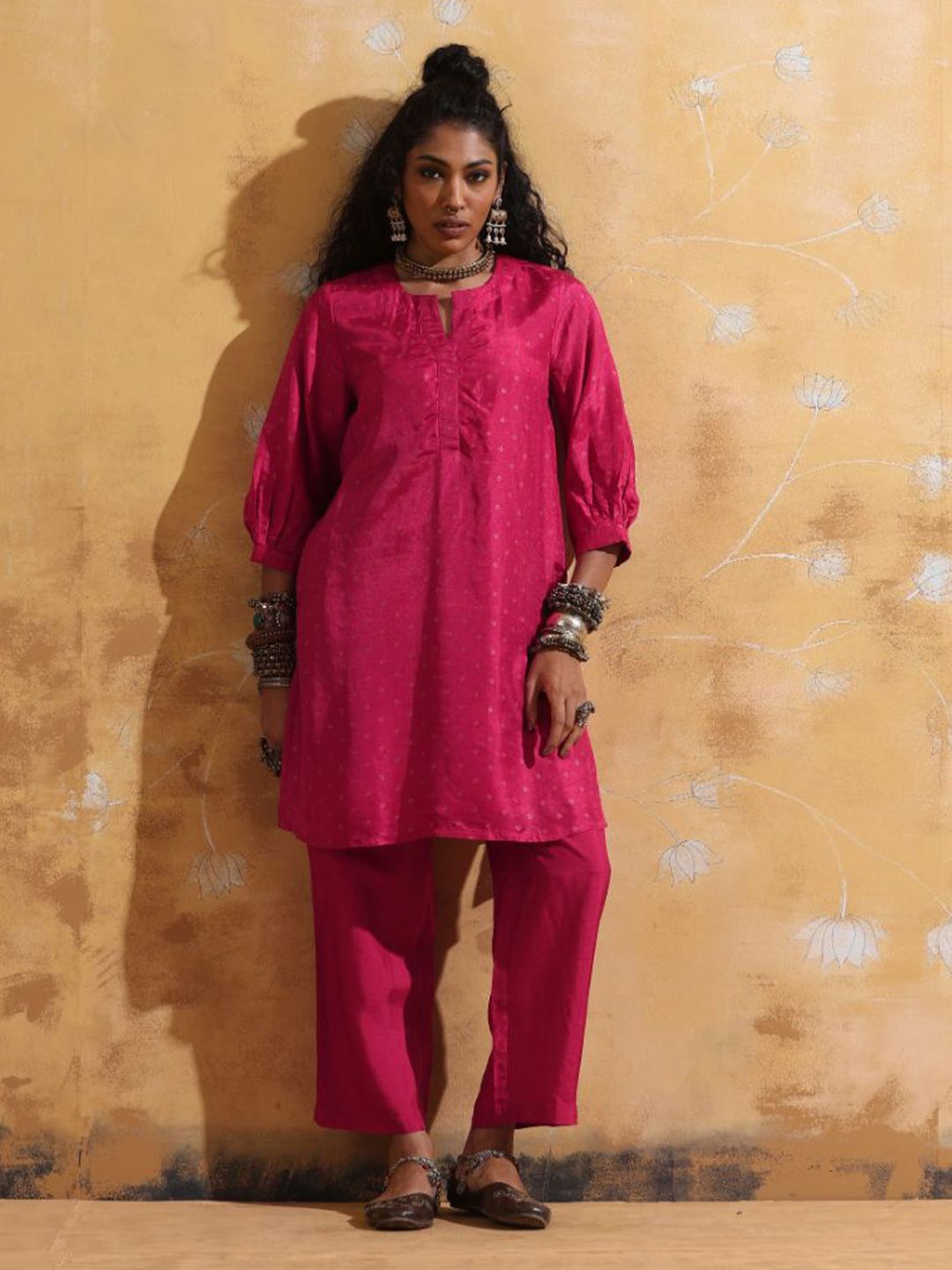 trueBrowns Printed Tunic With Trousers Co-Ords