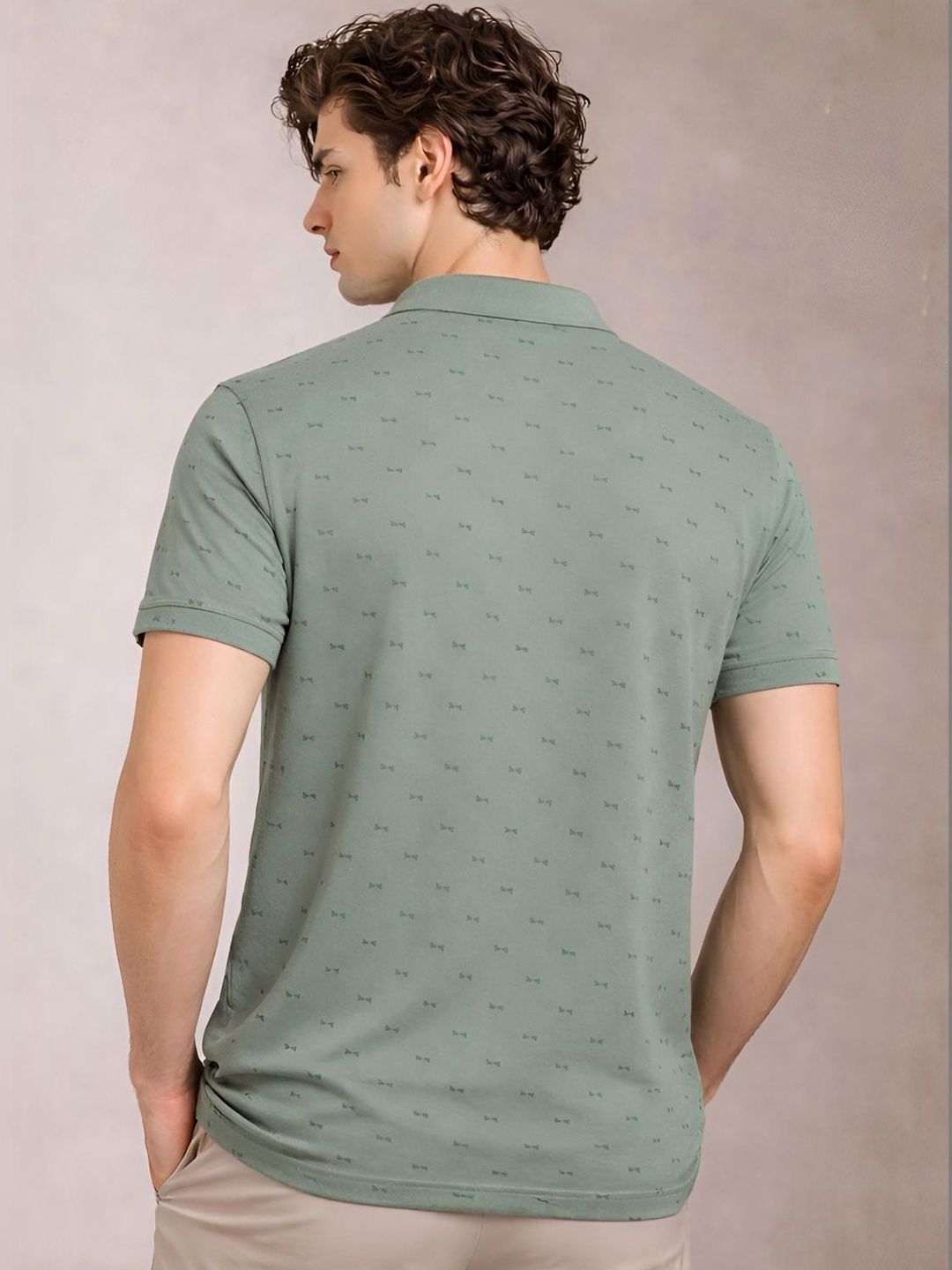 ADRO Men Printed Polo Collar T-shirt