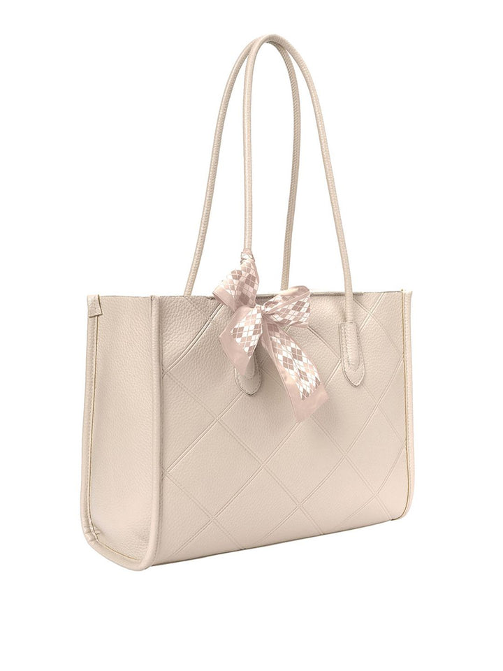 Lino Perros Textured Structured Shoulder Bag With Pouch