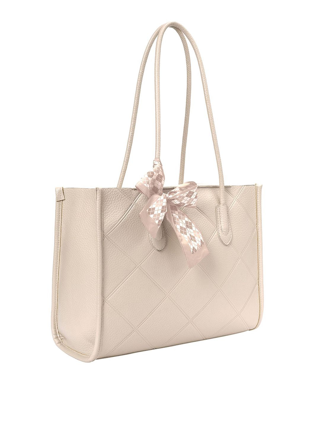 Lino Perros Textured Structured Shoulder Bag With Pouch