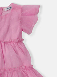 Nauti Nati Flutter Sleeve Ruffled Chiffon A-Line Dress