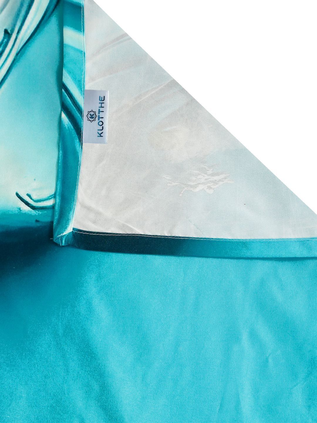 KLOTTHE Blue Floral 400 TC King Superfine Bedsheets