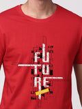 ADRO Men Graphic Printed Round Neck Cotton T-shirt