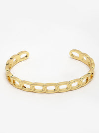 NVR Men Gold-Plated Cuff Bracelet