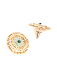 PANASH Set Of 3 Gold Plated Circular Studs