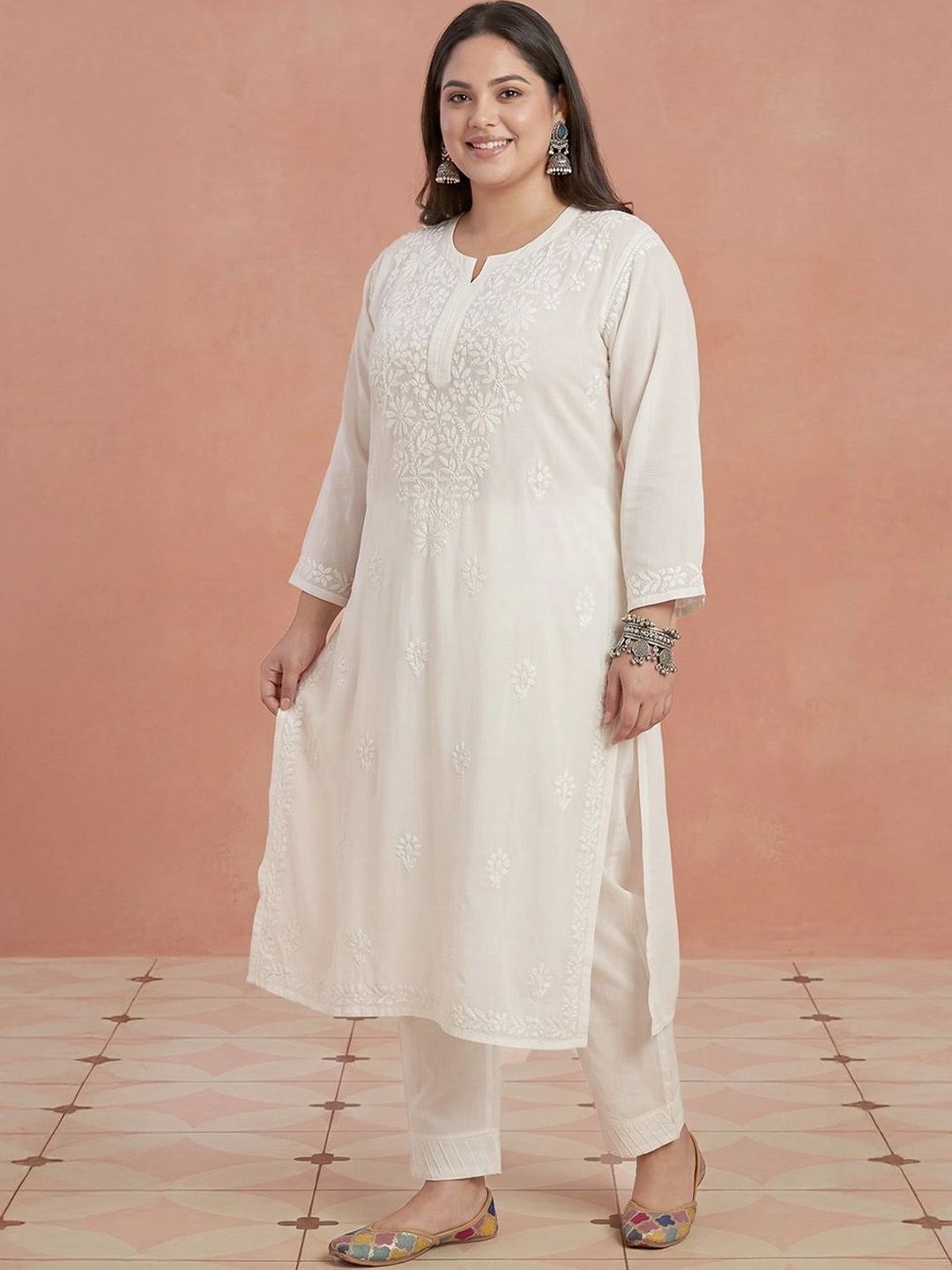 House of Chikankari Women Ethnic Motifs Embroidered Chikankari Kurta