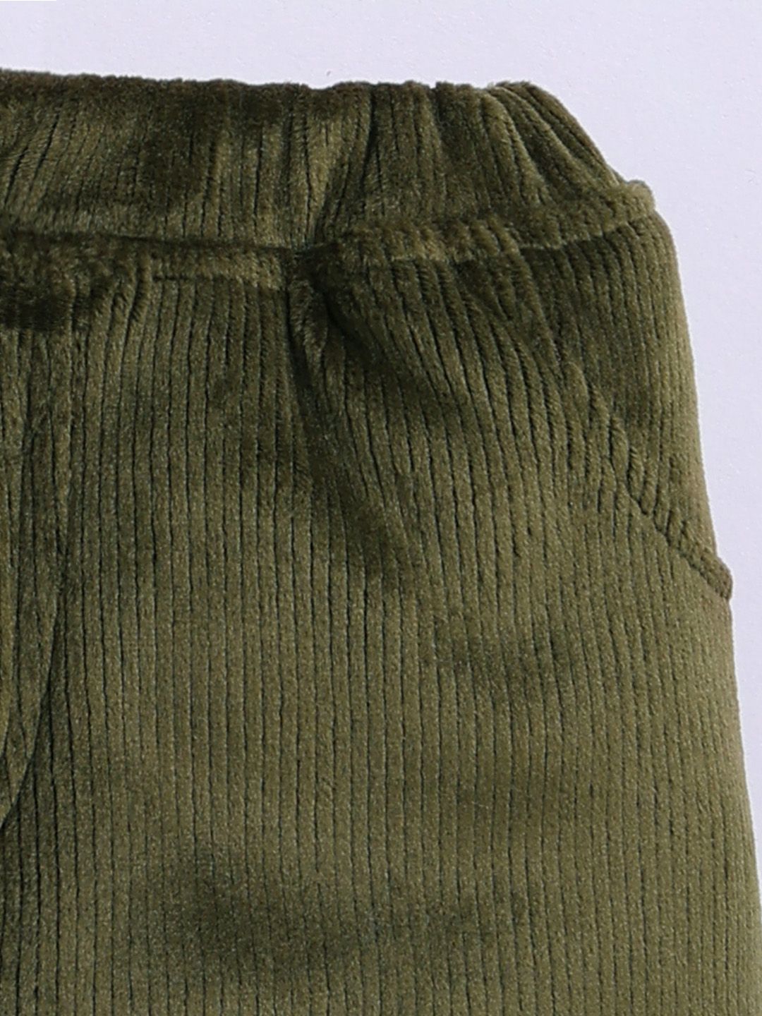 Moms Love Infant Boys Ribbed Velvet-Finish Pure Cotton Hooded Sweatshirt With Joggers