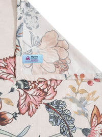 Myntra Elegant Homes White & Orange Printed Set Cadar King 300 TC 2.50 m x 2.25 m