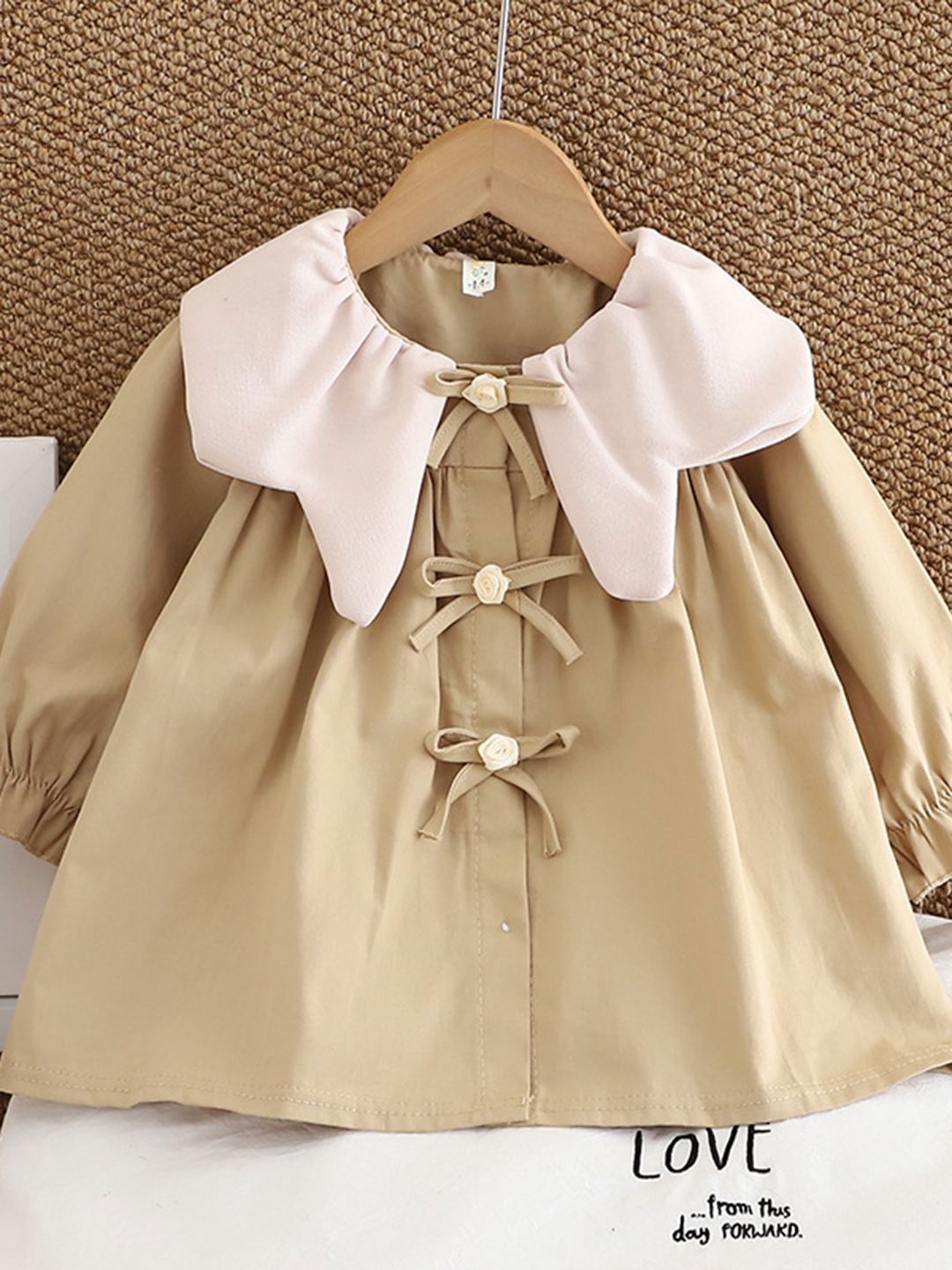 YK Girls Peter Pan Collar A-Line Dress