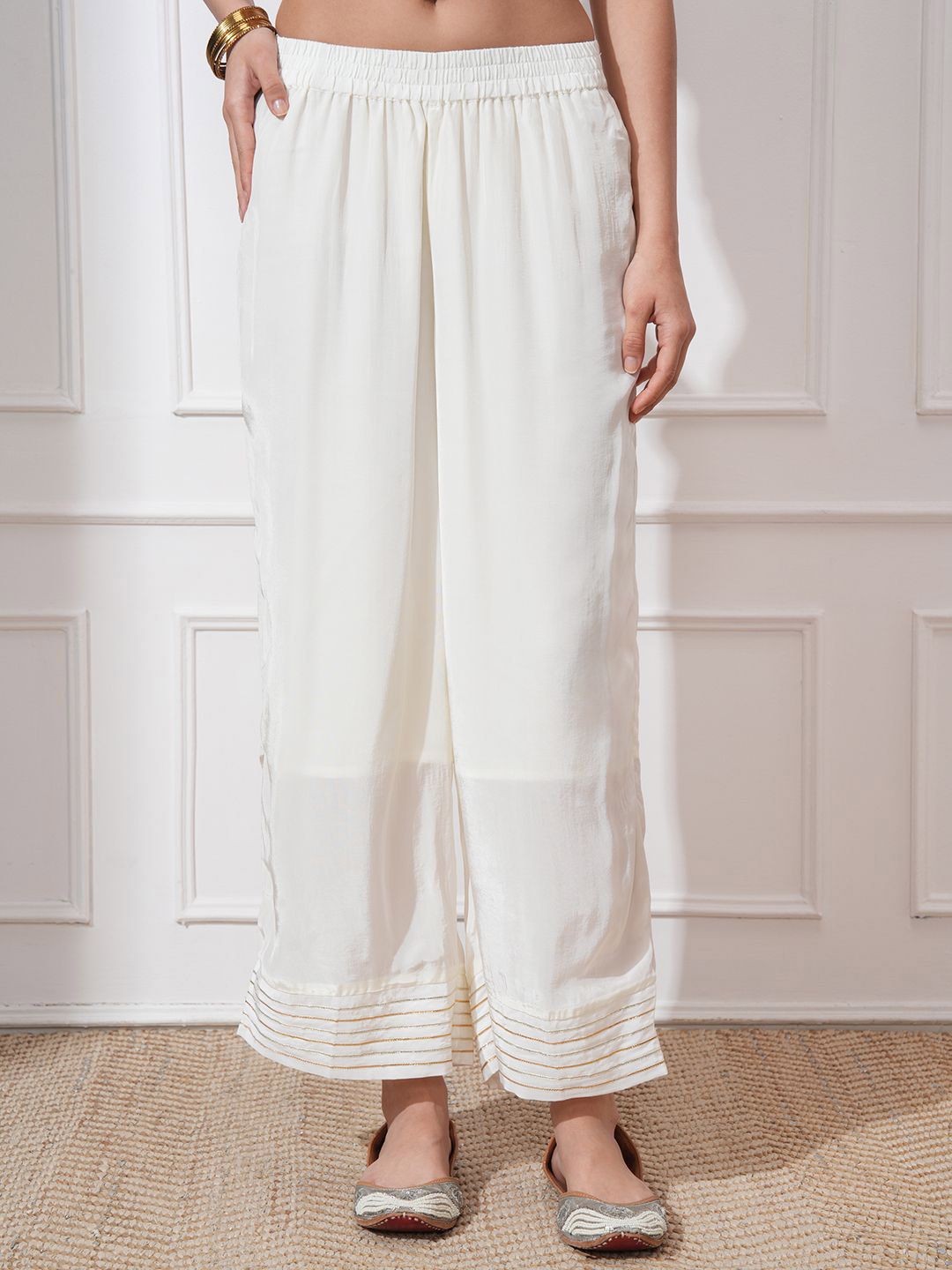 Vishudh Women Ethnic Motifs Embroidered Regular Kurta with Trousers & With Dupatta