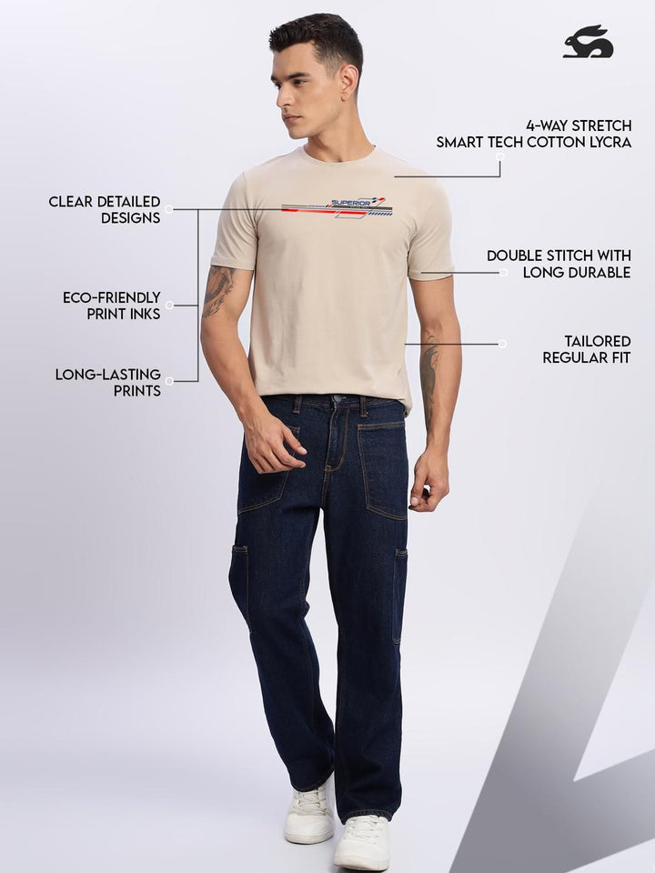 Tshirts ADRO Men Beige
