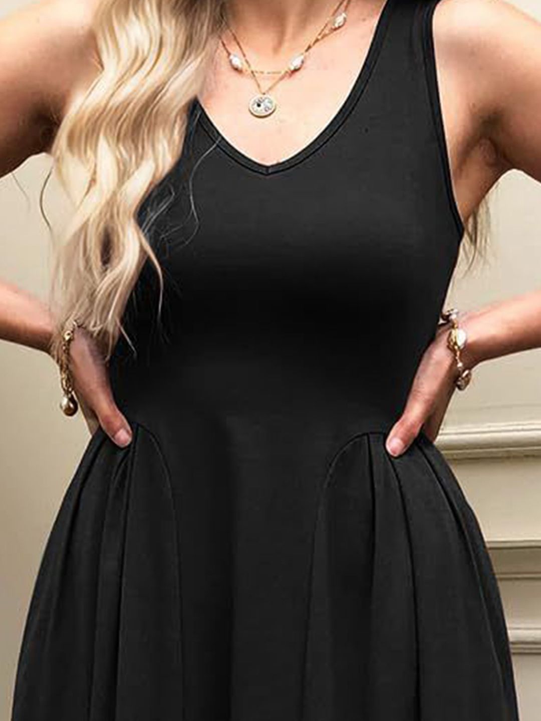 DressBerry Women Solid A-Line Midi Dress