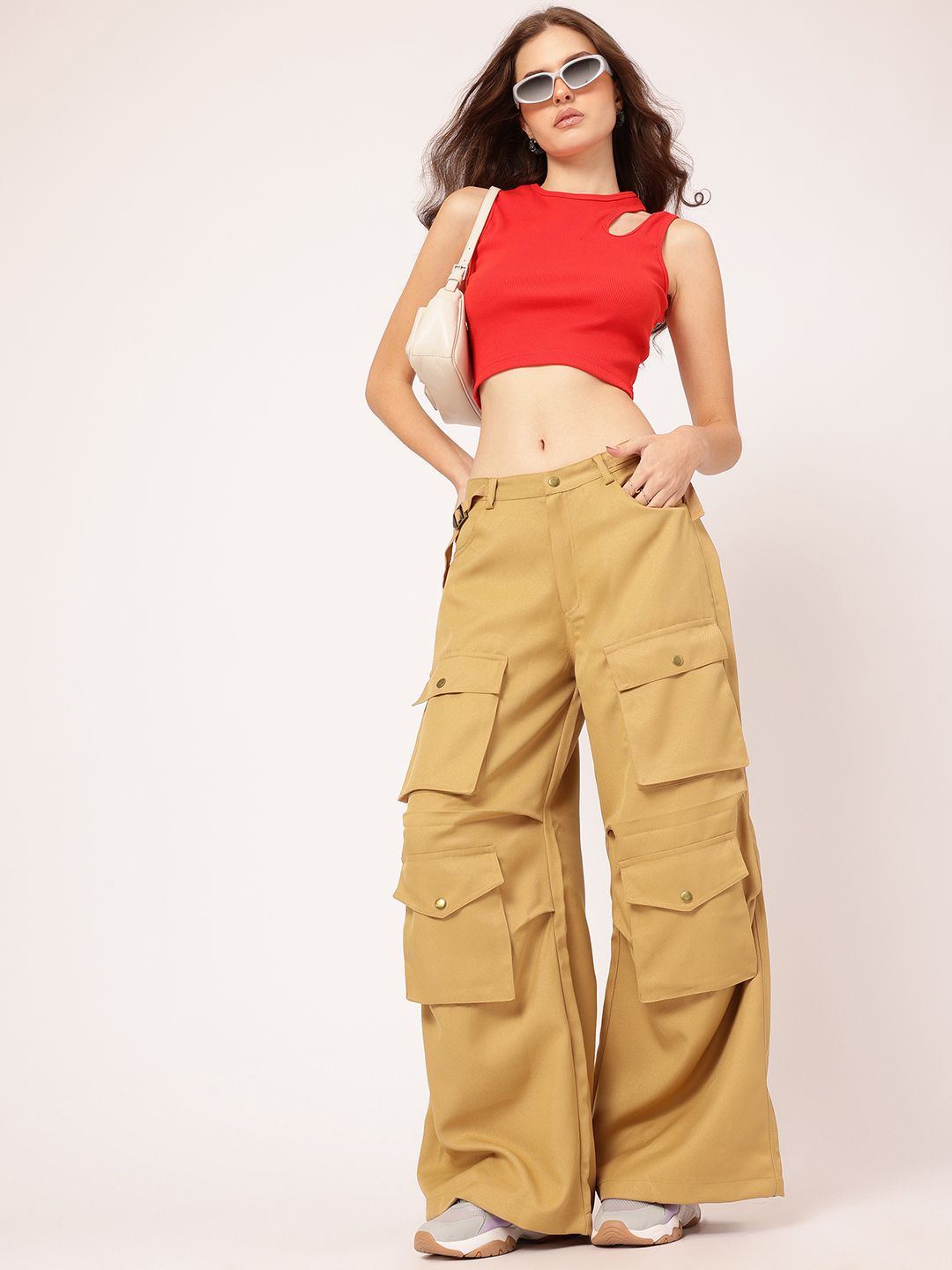 DressBerry Women Fae Fashion Relaxed Cargo