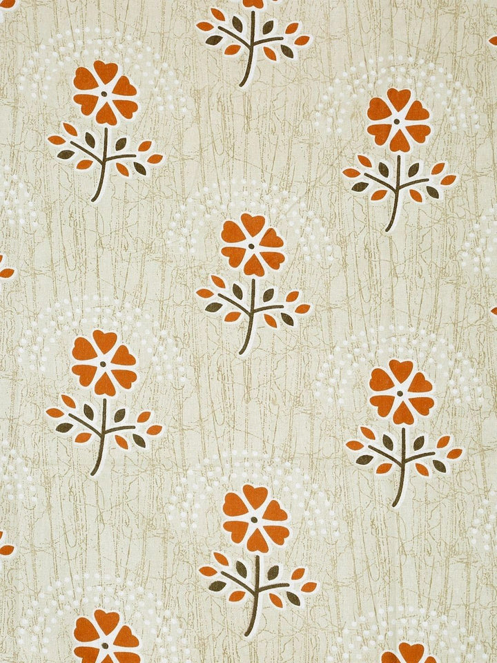 Myntra Elegant Homes Yellow & Orange Floral 400 TC Single Bedsheet with 1 Pillow Covers