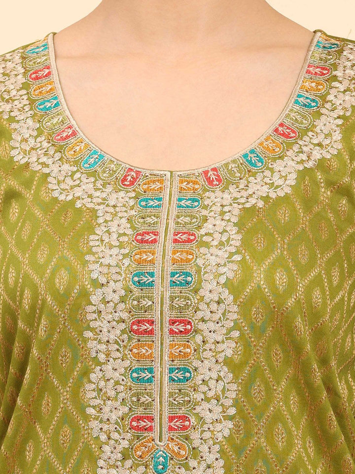 Kurta Kapas Tulen Biasa Wanita Mamicha dengan Palazzos & Dengan Dupatta