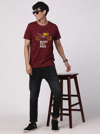 ADRO Men Graphic Printed Round Neck Cotton T-shirt