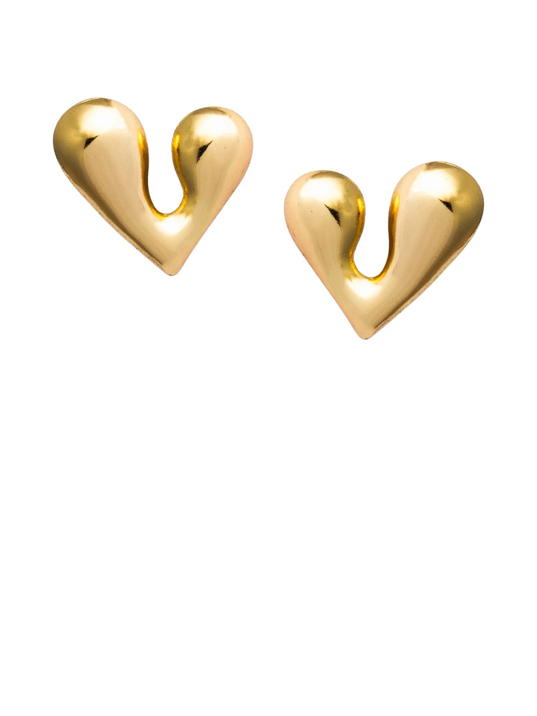 VOGUE PANASH Stainless Steel 18K Gold-Plated Contemporary Studs