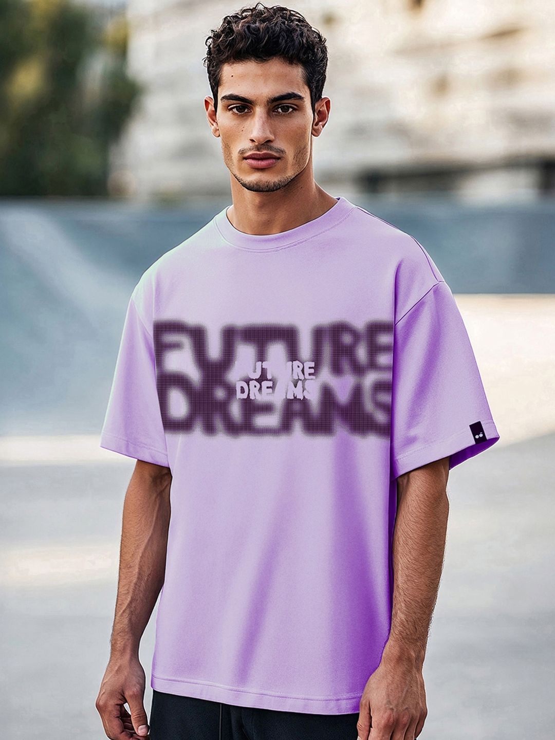 Bewakoof Men Typography Printed Drop Shoulder Sleeves Pure Cotton Oversized T-shirt