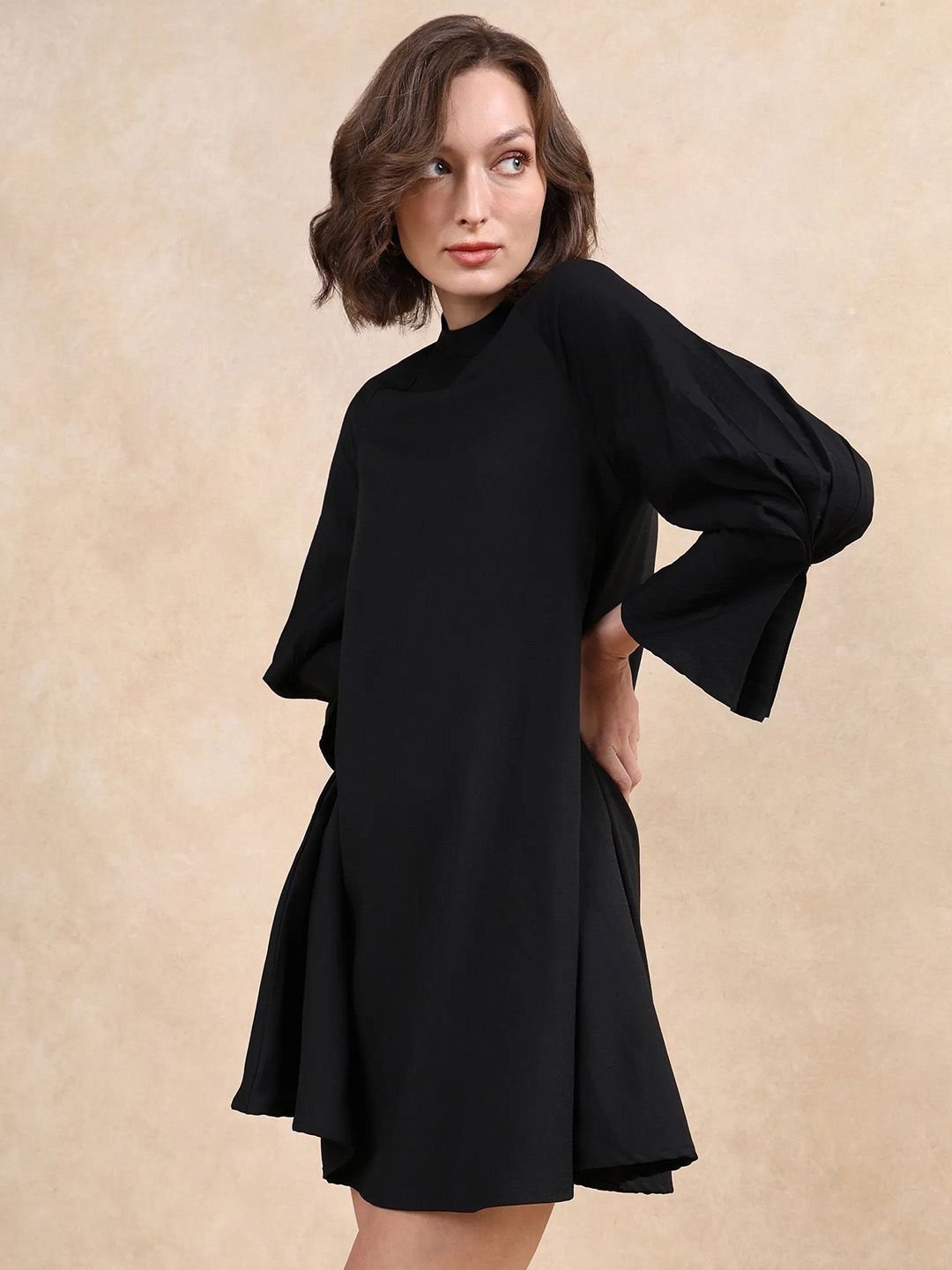 RAREISM Bell Sleeve A-Line Mini Dress