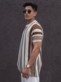 Powerlook Men Striped T-shirt