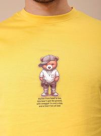 The Indian Garage Co Men Graphic Printed Round Neck Pure Cotton Oversized T-shirt