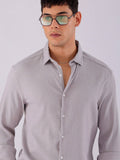 The Indian Garage Co Men Slim Fit Textured Jacquard Resortwear Shirt