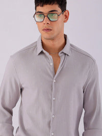 The Indian Garage Co Men Slim Fit Textured Jacquard Resortwear Shirt