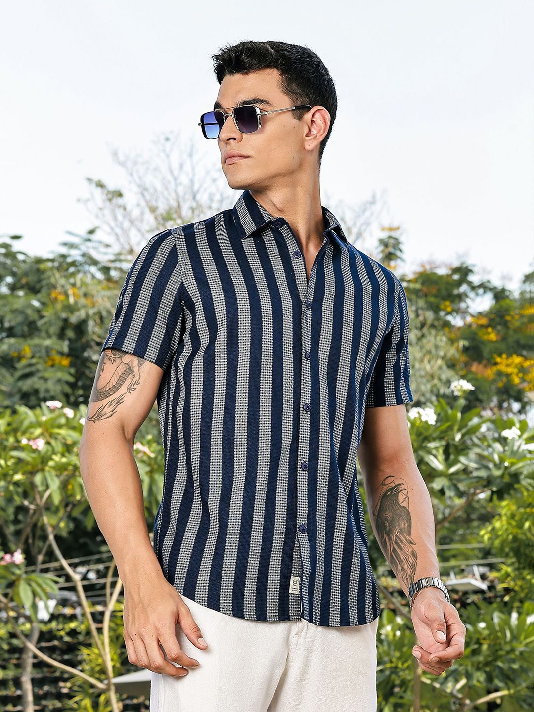 Thomas Scott Striped Premium Slim Fit Casual Shirt