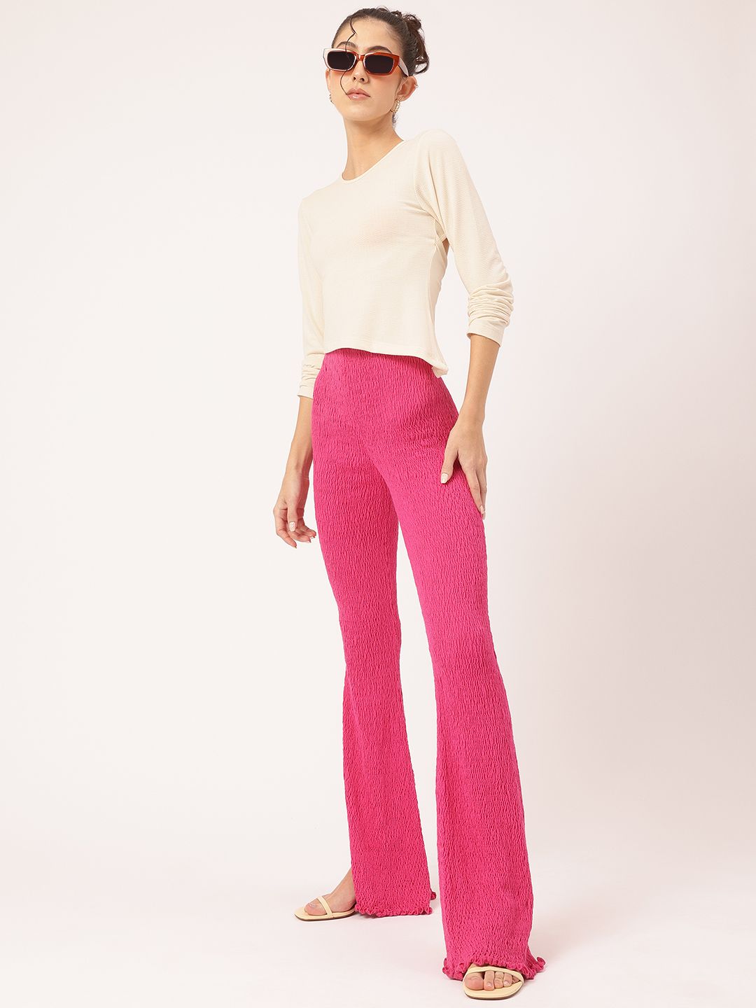 DressBerry Enchanted Soiree Textured Backless Top with Asymmetric Hem