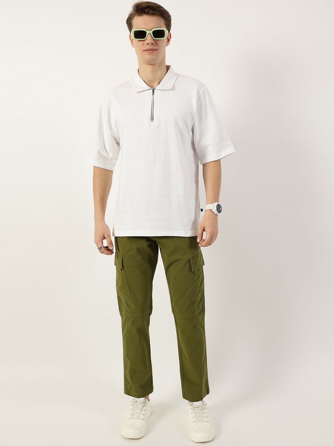 Thomas Scott Men Smart Easy Wash Cargos Trousers