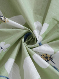 Myntra Elegant Homes Sea Green & White Floral 400 TC Cadar Tempat Tidur Single dengan 1 Sarung Bantal