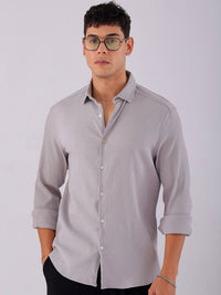 The Indian Garage Co Men Slim Fit Textured Jacquard Resortwear Shirt