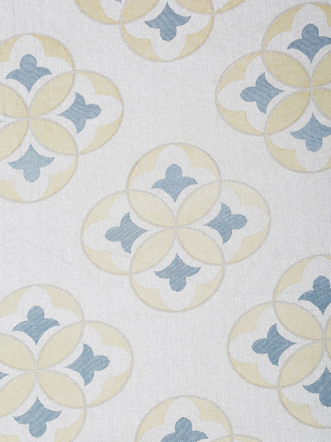 KLOTTHE White Floral Pure Cotton 400 TC King Superfine Bedsheet with 2 Pillow Covers-98 x 89 inches
