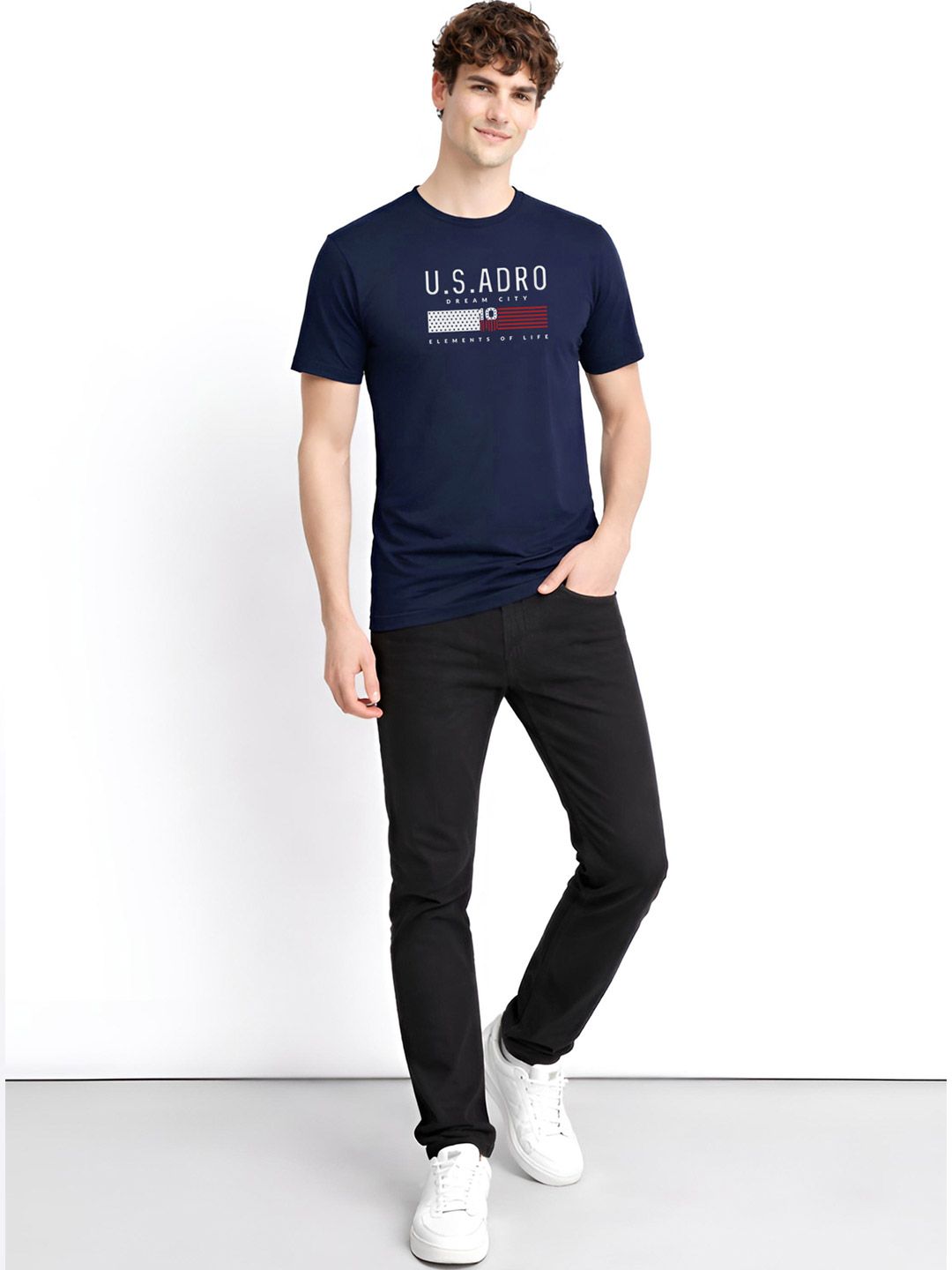 ADRO Men Printed T-shirt