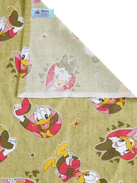 Myntra Elegant Homes Book Fold Green Cartoon Characters Polycotton 400 TC King Superfine Bedsheet with 2 Pillow Covers-98 x 87 inches