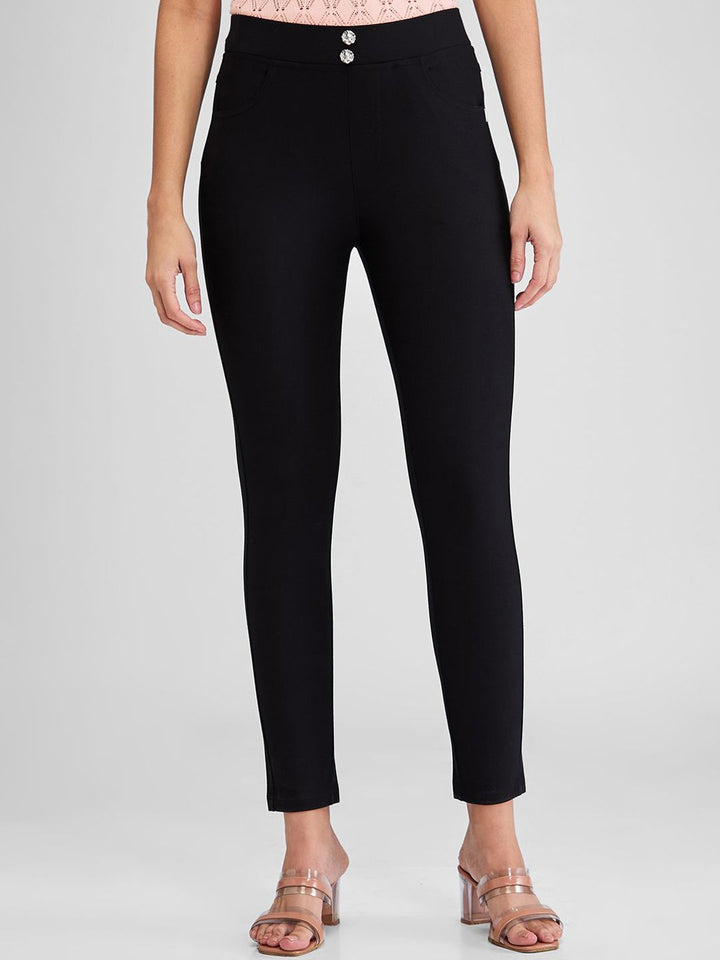 Spykar Women Skinny Fit High Rise Trousers