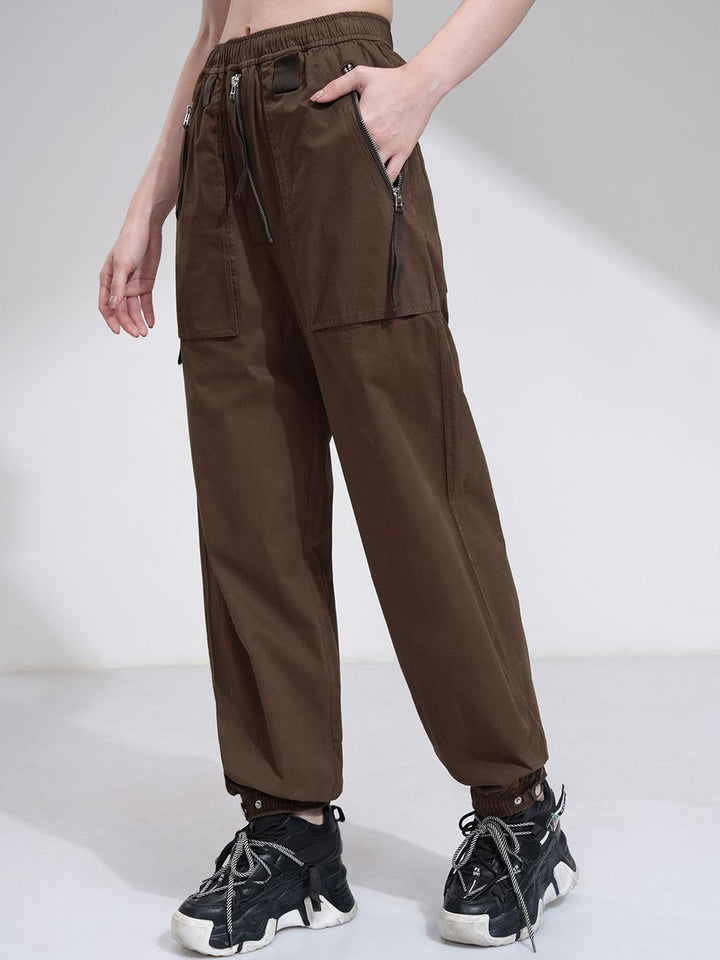 Tokyo Talkies Women Elastic Closures Parachute Pant