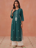 Kurta Sulam Benang Sulam Wanita Rumah Chikankari