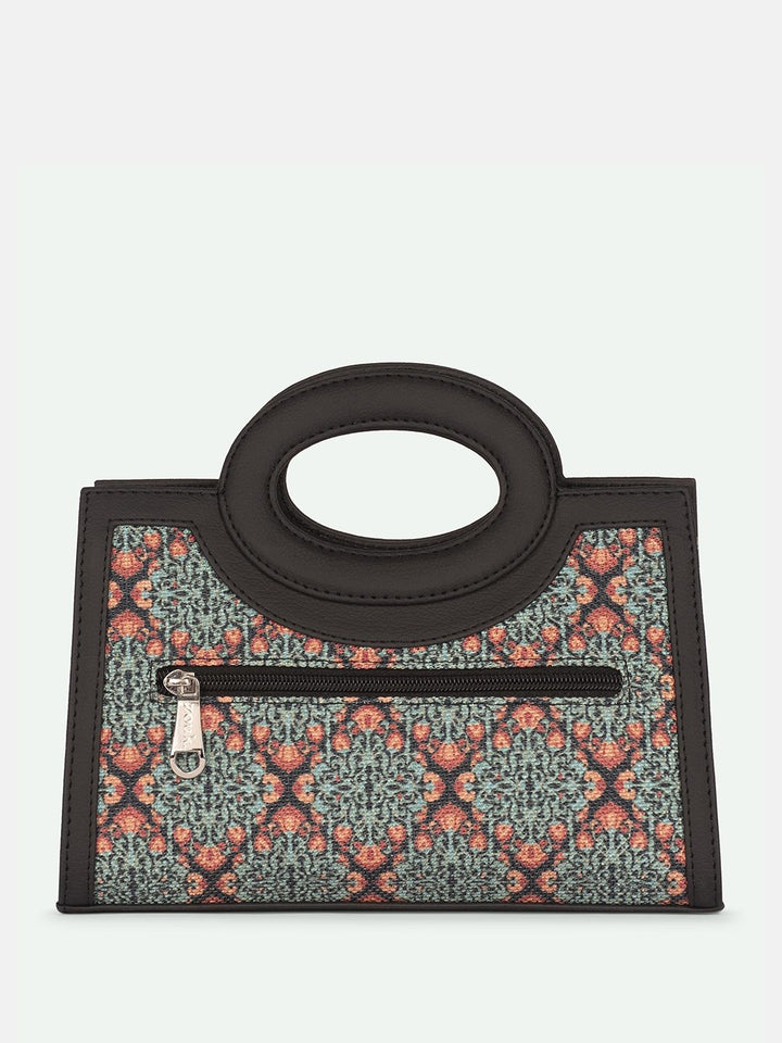 ZOUK Zoe Kolkata Nouveau Textured Structured Jute Sling Bag