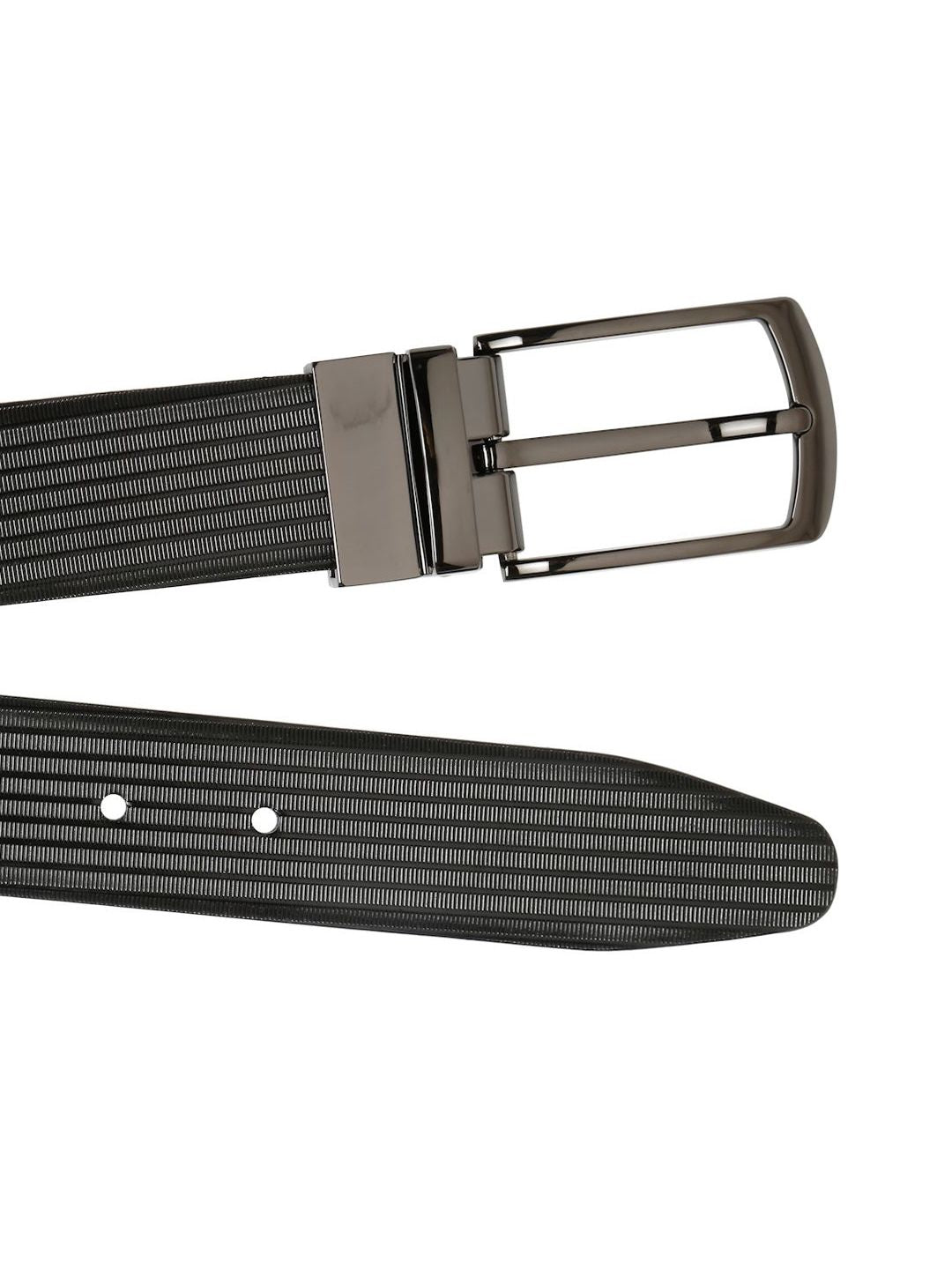 Teakwood Leathers Men Textured Leather Reversible Formal Belt