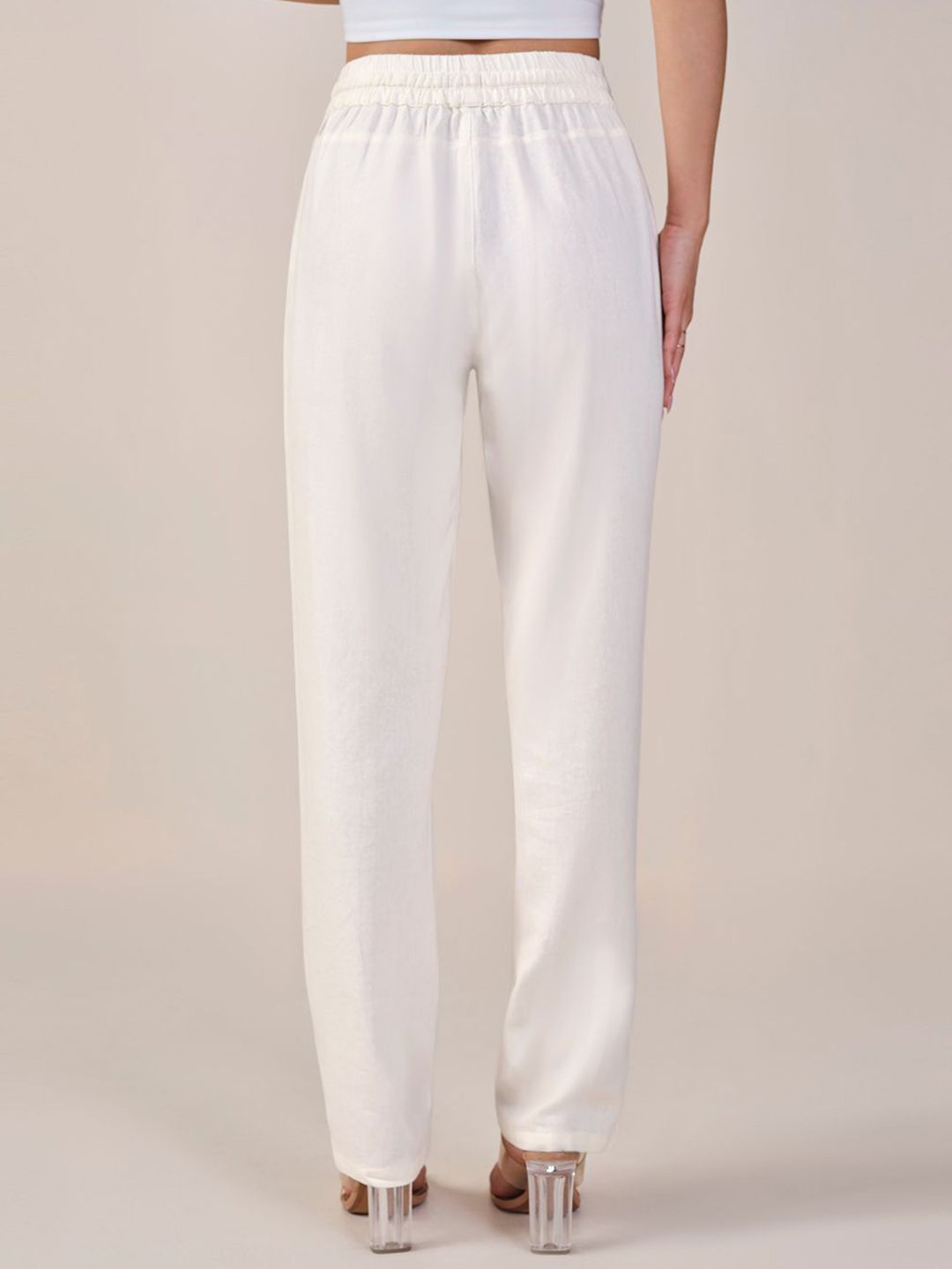 AND Women Regular Fit Mid-Rise Regular Trousers