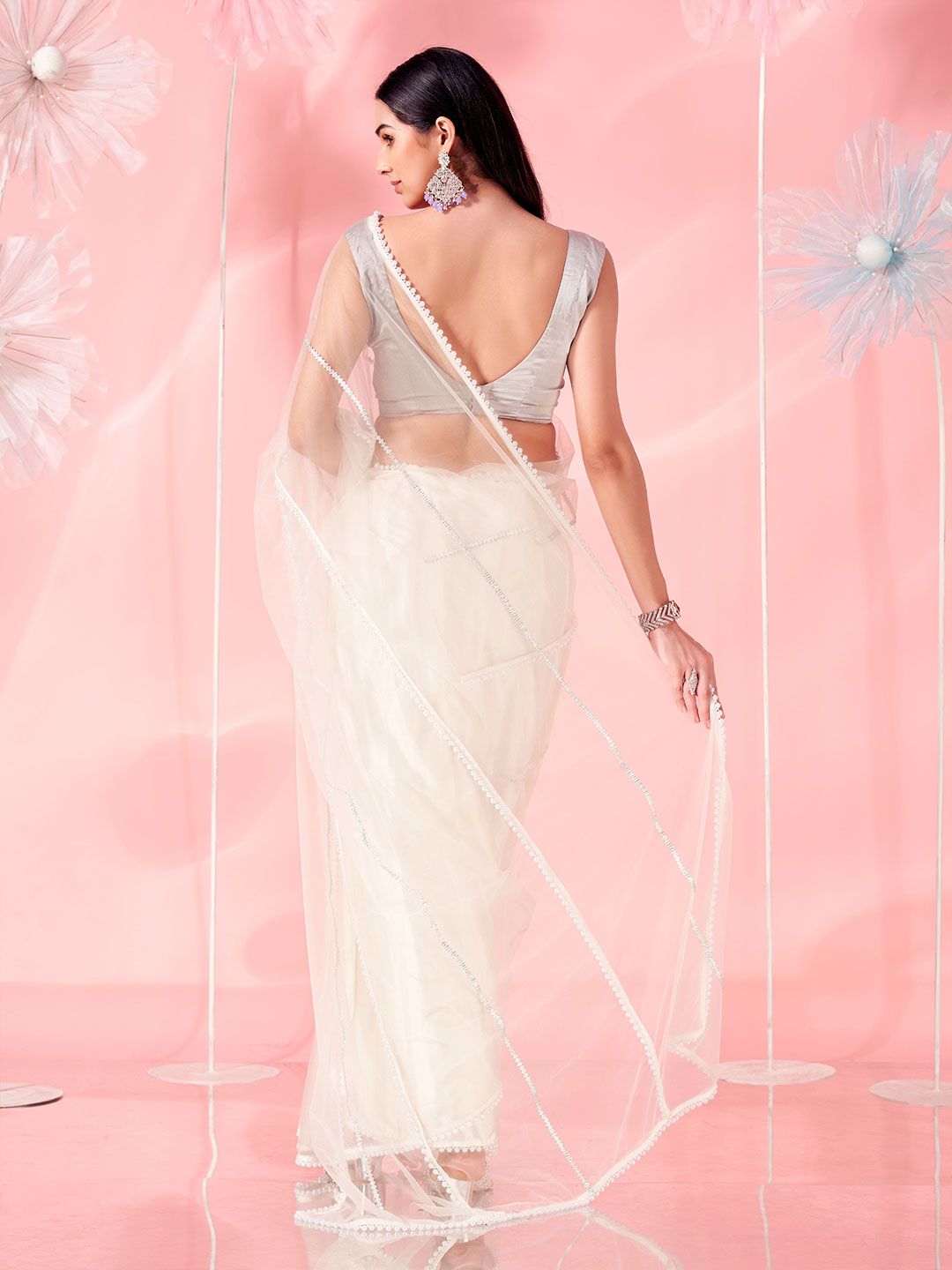 Tikhi Imli Embellished Beads and Stones Saree
