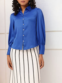 DressBerry Electric Blue Beyond Basics Shirt