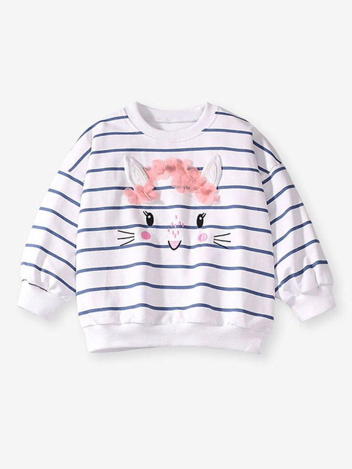 YK Girls Striped T-shirt With Trousers