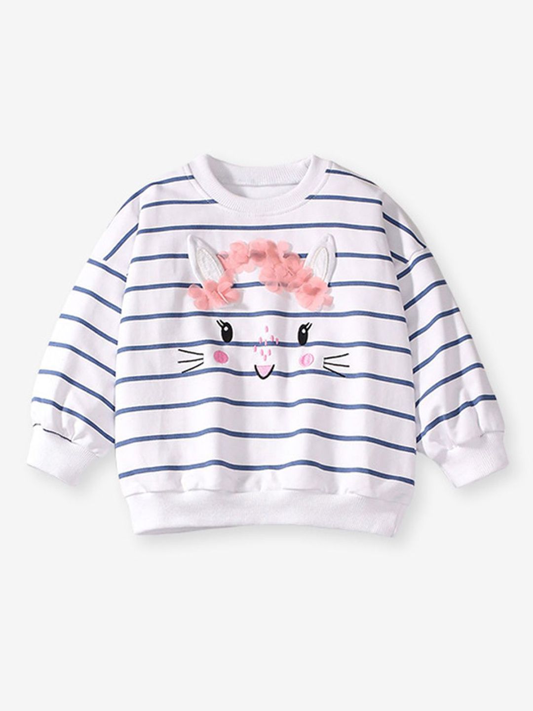 YK Girls Striped T-shirt With Trousers