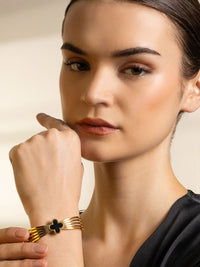 VOGUE PANASH Wanita Brass Gold-plated Bangle-Style Bracelet