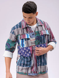 The Indian Garage Co Men Cutaway Collar Abstract Printed Casual Shirt