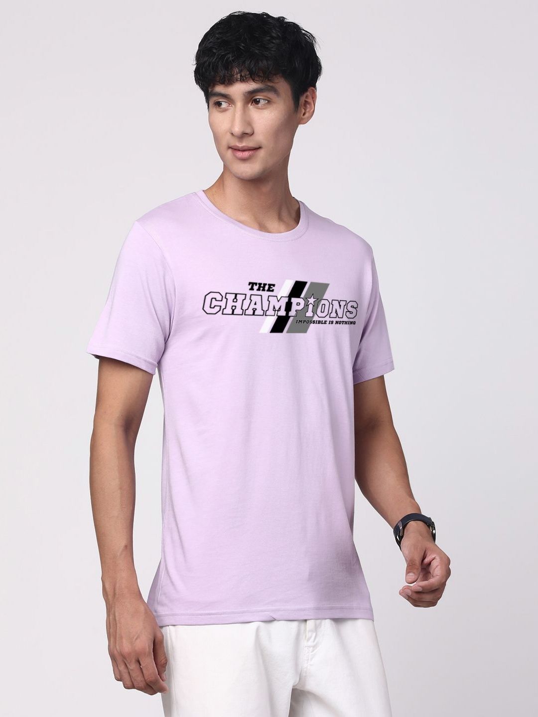 ADRO Men Typography Printed Cotton T-shirt